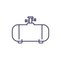 benzinetank, industriële cilinder lijn icoon vector