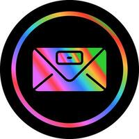envelop met postzegel vector icoon