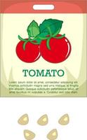 tomatenzaden met verpakking vector