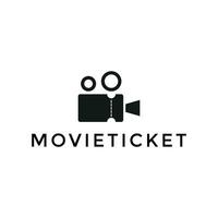 film ticket logo ontwerp sjabloon vector