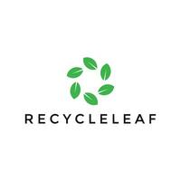 recycle groen blad logo ontwerp vector