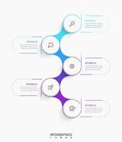 vector infographic labelontwerpsjabloon met pictogrammen en 5 opties of stappen. kan worden gebruikt voor procesdiagram, presentaties, workflowlay-out, banner, stroomschema, infografiek.