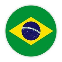 Brazilië ronde vlag. vector ontwerp.