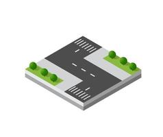 isometrische 3D-blokmodule van het districtsdeel vector