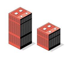 isometrische 3D-module blok wijkdeel vector