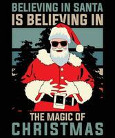 geloven in de kerstman is geloven in de magie van Kerstmis vector