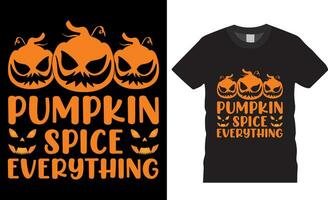 pompoen kruid alles, gelukkig halloween t-shirt ontwerp vector sjabloon