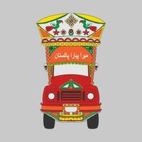 Pakistaans vrachtauto kunst vector