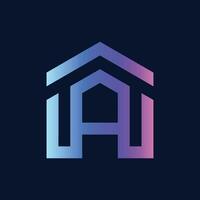 premie een logo vector downloaden voor vrij, een brief huis met levendig helling kleuren