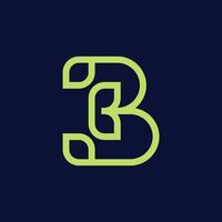 brief b natuur eco logo vector