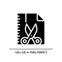 diy stam pixel perfect zwart glyph icoon. ontwikkeling werkzaamheid. school- studenten activiteiten. wisselwerking in groepen. silhouet symbool Aan wit ruimte. solide pictogram. vector geïsoleerd illustratie