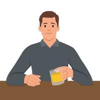 Mens drinken bier. alcohol. vector