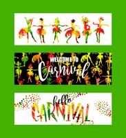 Carnaval. Heldere feestelijke banners trending abstracte stijl. vector