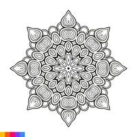 mandala kunst voor kleur boek. schoon decoratief ronde ornament. oosters patroon, vector illustratie kleur boek bladzijde. circulaire patroon in het formulier van mandala voor henna, mehndi, tatoeëren, decoratie.