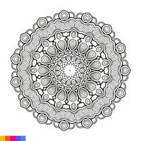 mandala kunst voor kleur boek. schoon decoratief ronde ornament. oosters patroon, vector illustratie kleur boek bladzijde. circulaire patroon in het formulier van mandala voor henna, mehndi, tatoeëren, decoratie.