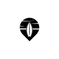 surfing logo en emblemen voor surfen club of winkel logo ontwerp. geïsoleerd in wit achtergrond vector