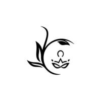 natuur yoga logo sjabloon ontwerp vector, embleem, ontwerp concept, creatief symbool, icoon vector