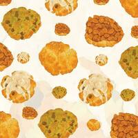 koekjes en room naadloos patroon vector