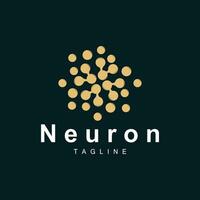 neuron logo, CEL dna netwerk vector, en deeltje technologie, gemakkelijk illustratie sjabloon ontwerp vector