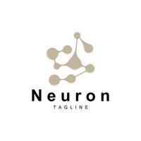 neuron logo, CEL dna netwerk vector, en deeltje technologie, gemakkelijk illustratie sjabloon ontwerp vector