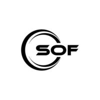 sof logo ontwerp, inspiratie voor een uniek identiteit. modern elegantie en creatief ontwerp. watermerk uw succes met de opvallend deze logo. vector