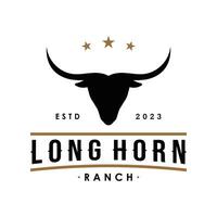 stier Longhorn logo sjabloon vector