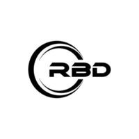 rbd logo ontwerp, inspiratie voor een uniek identiteit. modern elegantie en creatief ontwerp. watermerk uw succes met de opvallend deze logo. vector