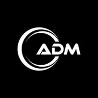 adm logo ontwerp, inspiratie voor een uniek identiteit. modern elegantie en creatief ontwerp. watermerk uw succes met de opvallend deze logo. vector