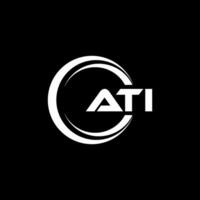 ati logo ontwerp, inspiratie voor een uniek identiteit. modern elegantie en creatief ontwerp. watermerk uw succes met de opvallend deze logo. vector