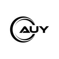 auy logo ontwerp, inspiratie voor een uniek identiteit. modern elegantie en creatief ontwerp. watermerk uw succes met de opvallend deze logo. vector