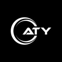 aty logo ontwerp, inspiratie voor een uniek identiteit. modern elegantie en creatief ontwerp. watermerk uw succes met de opvallend deze logo. vector