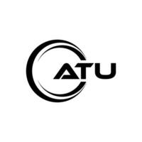 atu logo ontwerp, inspiratie voor een uniek identiteit. modern elegantie en creatief ontwerp. watermerk uw succes met de opvallend deze logo. vector