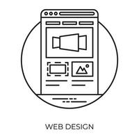 web ontwikkeling vlak icoon vector