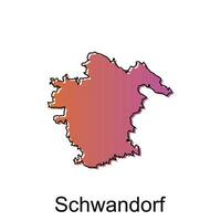 Schwandorf stad kaart illustratie. vereenvoudigd kaart van Duitsland land vector ontwerp sjabloon