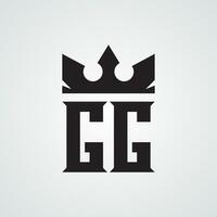 modern gg logo ontwerp sjabloon. royalty-vrij vector illustratie