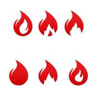 reeks van brand vector sjabloon, brandhout logo vector illustratie