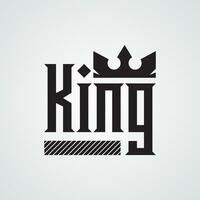 modern ontwerp sjabloon. koning logo vector sjabloon voor t-shirt. luxe logo ontwerp. royalty logo ontwerp