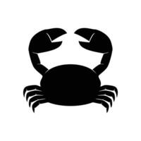 krab silhouet ontwerp. zee dier teken en symbool. vector