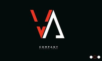 va alfabet letters initialen monogram logo av, v en a vector