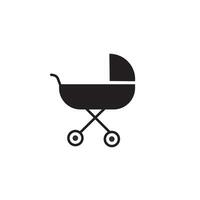 baby koets, baby kinderwagen, wandelwagen. vector illustratie.