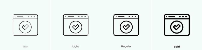 venster icoon. dun, licht, regelmatig en stoutmoedig stijl ontwerp geïsoleerd Aan wit achtergrond vector