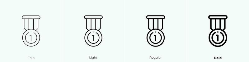 winnaar icoon. dun, licht, regelmatig en stoutmoedig stijl ontwerp geïsoleerd Aan wit achtergrond vector