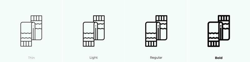 winter sjaal icoon. dun, licht, regelmatig en stoutmoedig stijl ontwerp geïsoleerd Aan wit achtergrond vector