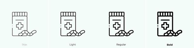 worm behandeling icoon. dun, licht, regelmatig en stoutmoedig stijl ontwerp geïsoleerd Aan wit achtergrond vector