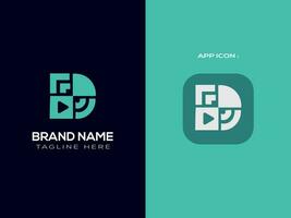 brief logo ontwerp vector