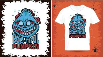 halloween pompoen boe-tiful t-shirt vector