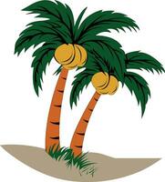 kokosnoot boom, natuurlijk banden logo, kokosnoot boom logo vector