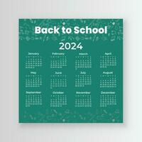 terug naar school- sociaal media kalender 2024 voor uw kind. u zullen krijgen een wekelijks planner, maandelijks planner, en jaarlijks planner. vector