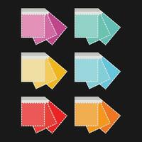 vector illustratie met kleding stof swatch palet in divers kleuren