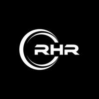 rhr logo ontwerp, inspiratie voor een uniek identiteit. modern elegantie en creatief ontwerp. watermerk uw succes met de opvallend deze logo. vector